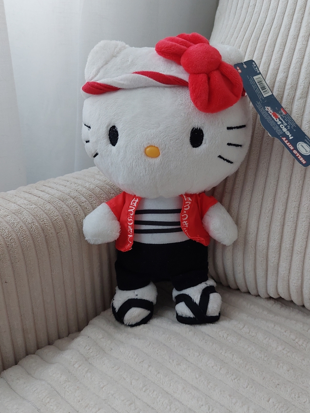 Hello Kitty Plush with Red Bow and Jacket Sumari Hi
